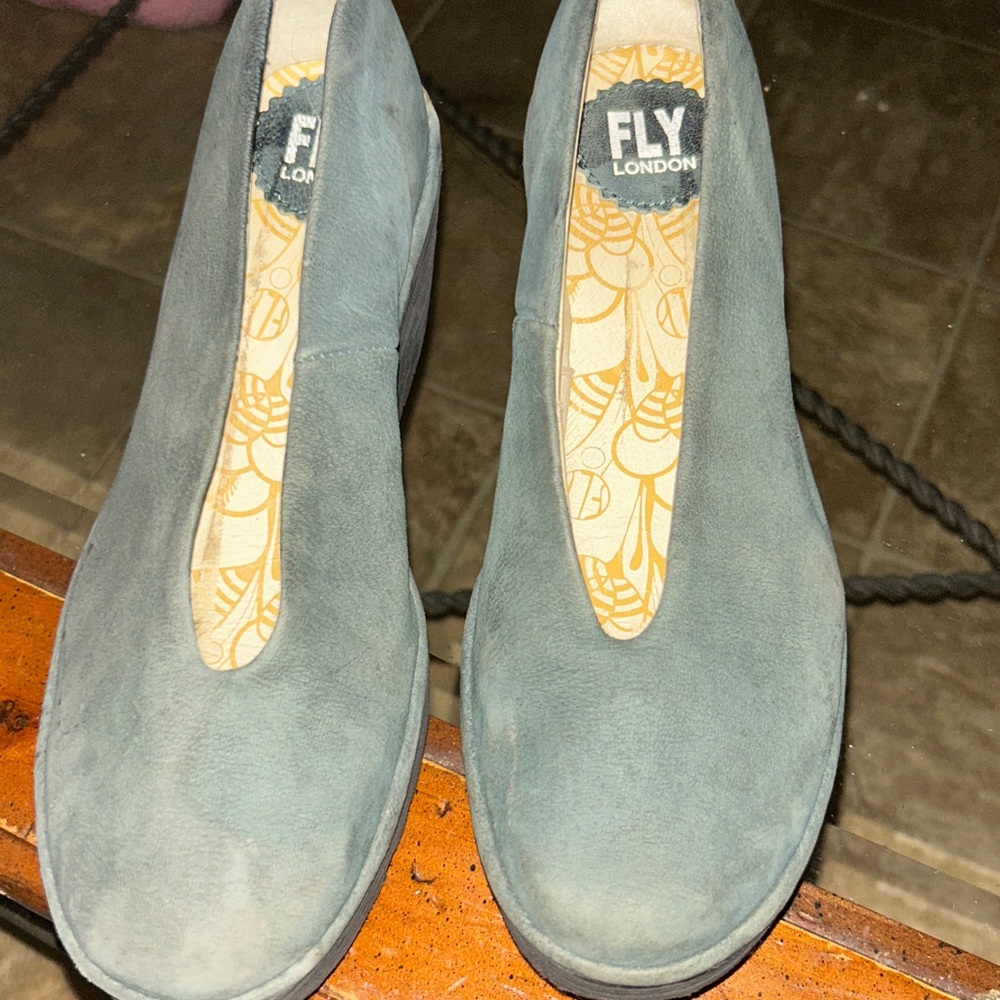 Fly London Wedges hunter green size37 excellent condition.